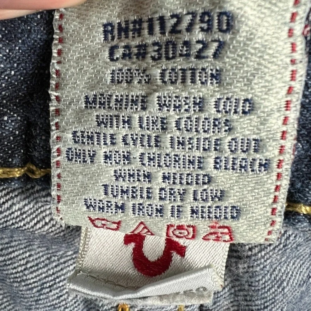 VTG Y2K True‎ Religion Ricky Big T Jeans Men's Sz 36 Seat 34 Meas. 38x32 USA